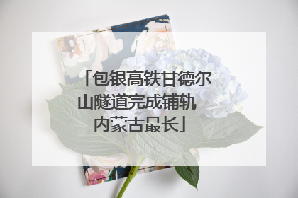 包银高铁甘德尔山隧道完成铺轨 内蒙古最长